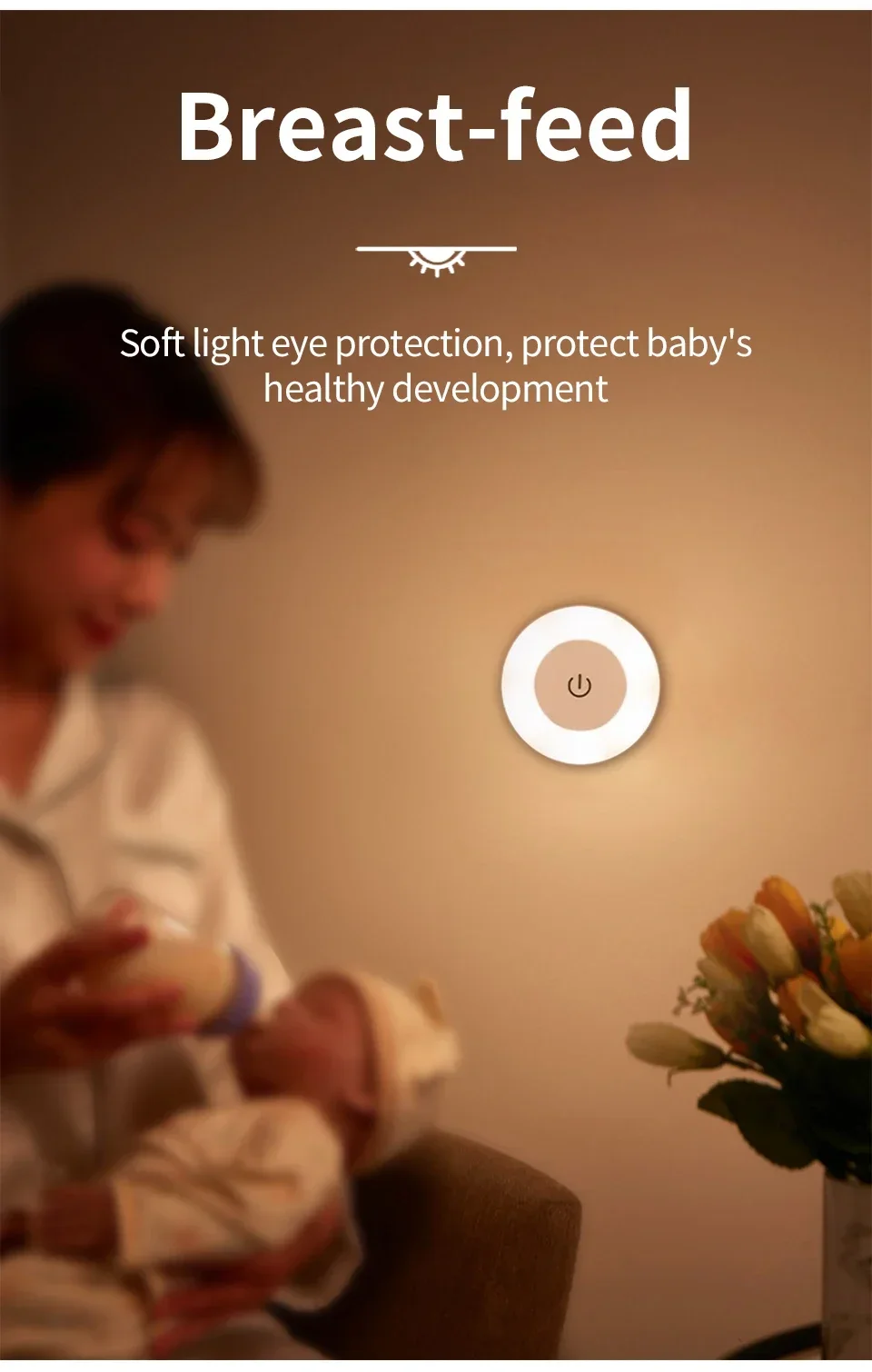 Rechargeable Round LED Wall Lamp