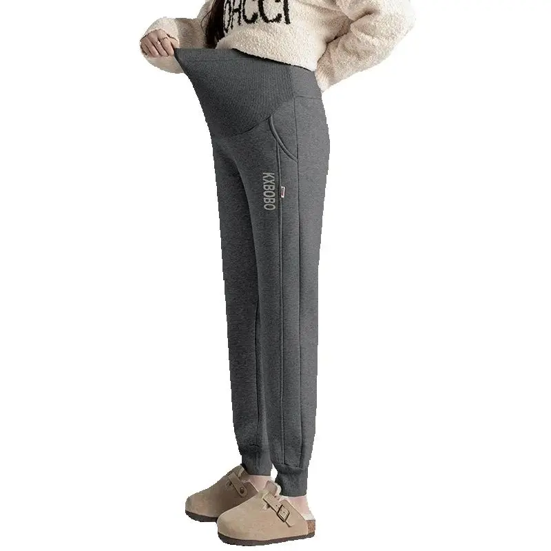 2025 Autumn Maternity Empired Trousers Loose Pregnant Woman Belly Sweatpants Plus Size Pregnancy Sports Pants with Pockets 2 2025 Autumn Maternity Empired Trousers Loose Pregnant Woman Belly Sweatpants Plus Size Pregnancy Sports Pants with Pockets - Image 2