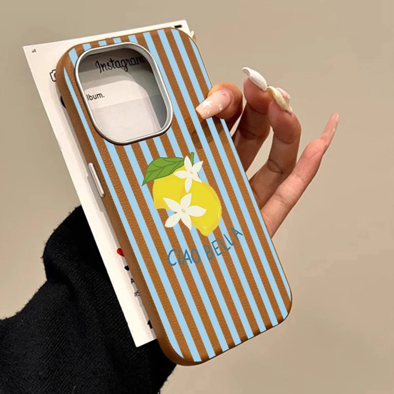 Lemon Leather Phone Case - Stylish and Durable Protection Cover