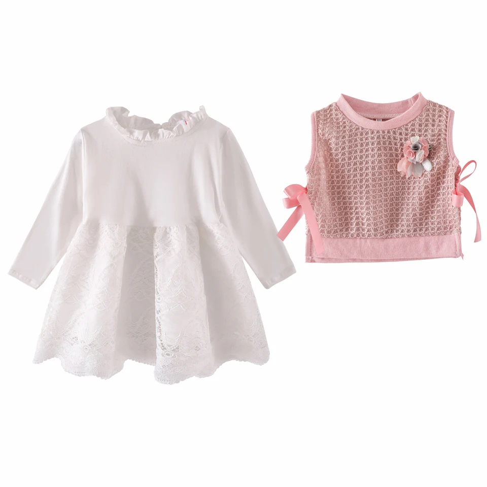 Fille 2025 Robe De Princesse à Manches Courtes Avec Imprimé Floral Pour Fille, Rose, 3 Ans Robe Enfant Manche Longue
