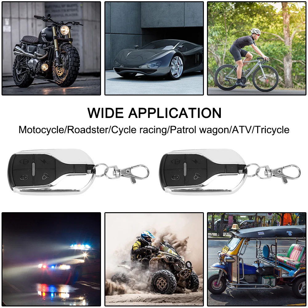 Enhanced Motorcycle Theft Protection Alarm System with Dual Remote Control
