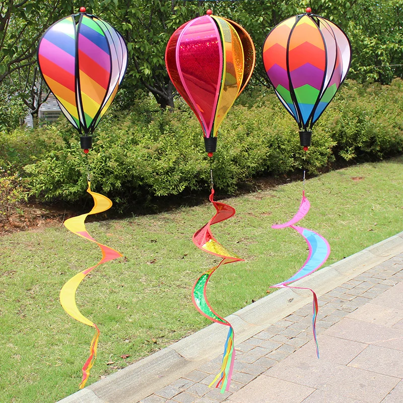 

Outdoor Decoration Pendant Hot Air Balloon Wind-turning Cloud Balloon Rainbow Colorful Windmill Scenic Garden Decoration