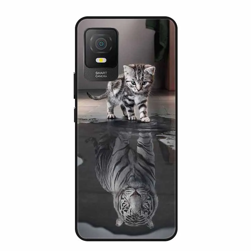 Cool Animal Black Silicone Soft Back Cover Case – Lion, Wolf, Tiger, Cat Design