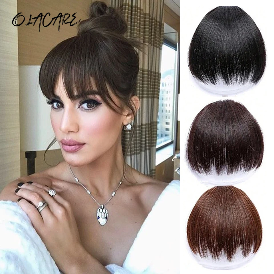 Synthetic Clip In Hair Bangs For Women Fake Fringe Hairpiece