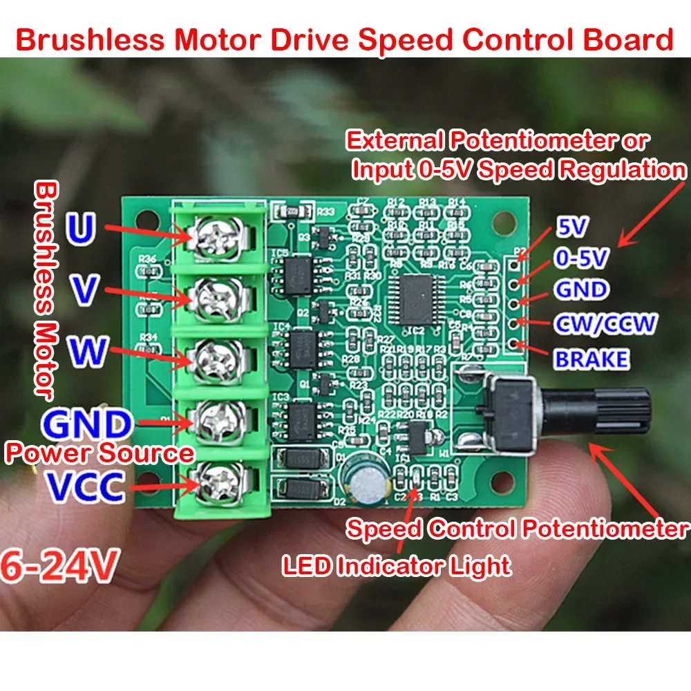 DC-6-24V-Brushless-Motor-Drive-Board-Speed-Control-Board-Motor-CW-CCW ...