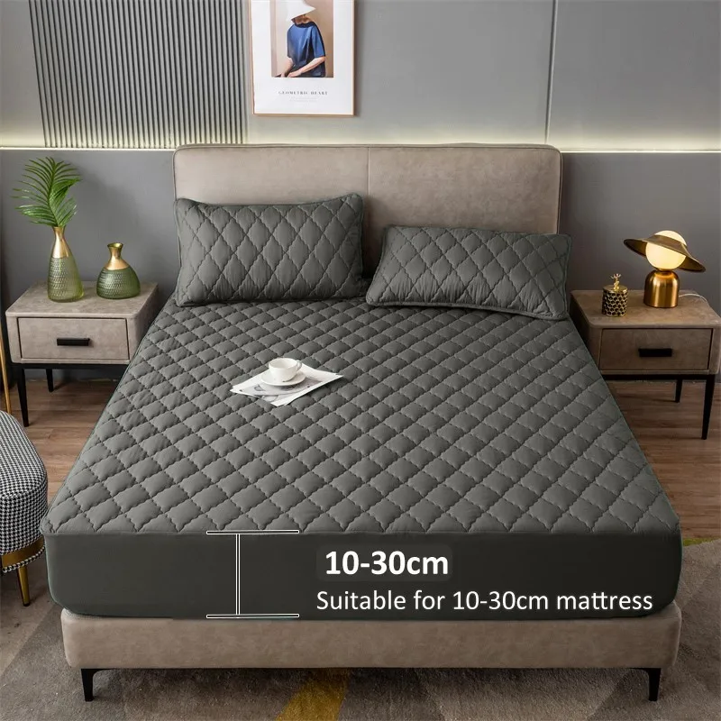 Waterproof Mattress Pad Protector Thickened Cotton Double Elastic Fitted Sheet Bed Covers Anti-slip Pad for Bed 160x200 180x200