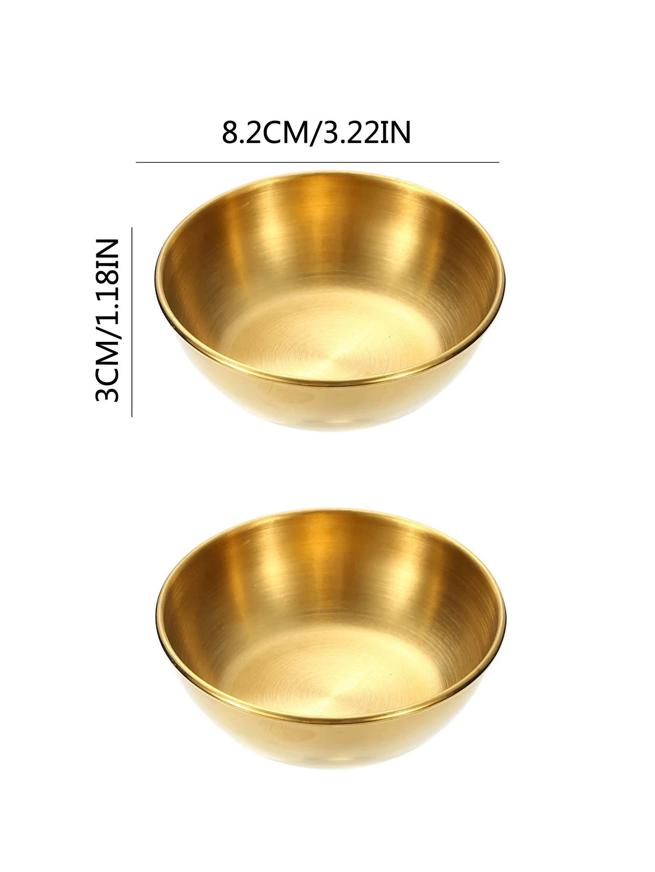 Golden Stainless Sauce Dishes 6