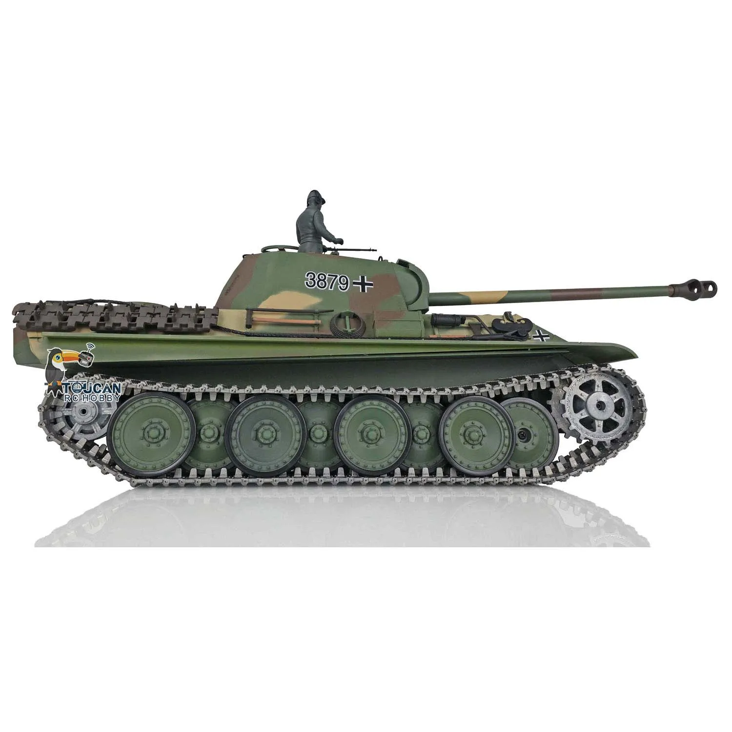 Toys Heng Long 1/16 Scale 7.0 RC Tank 3879 Upgraded German Panther G RTR Metal Tracks Remote Control Car for Boys TH17488-SMT4 6