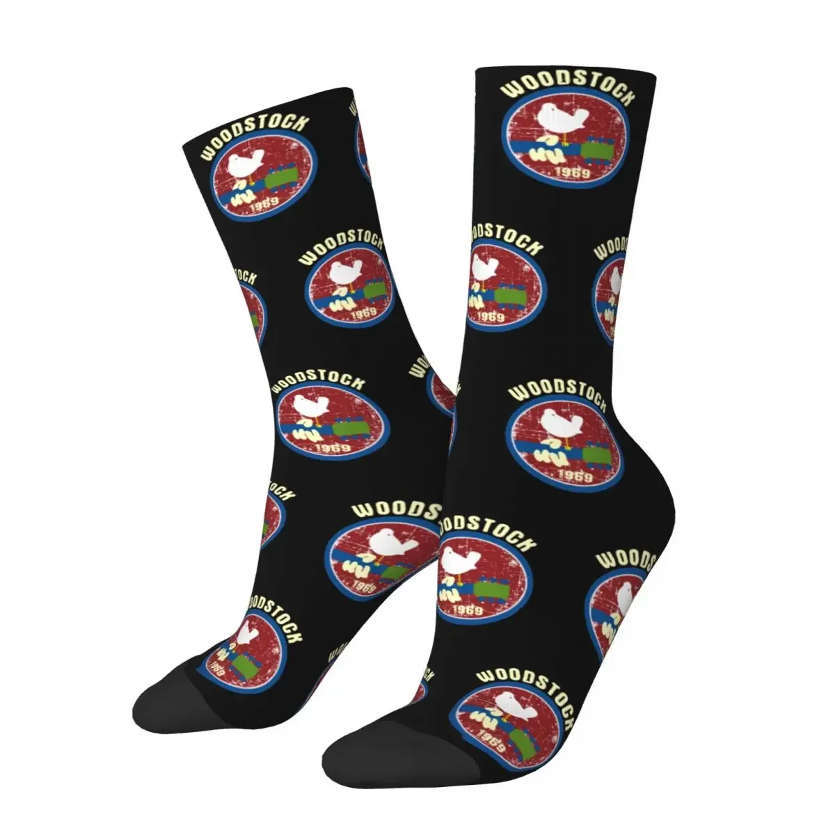 

Hip-hop WS Woodstock 1969 Football Socks Polyester Socks for Women Men Sweat Absorbing