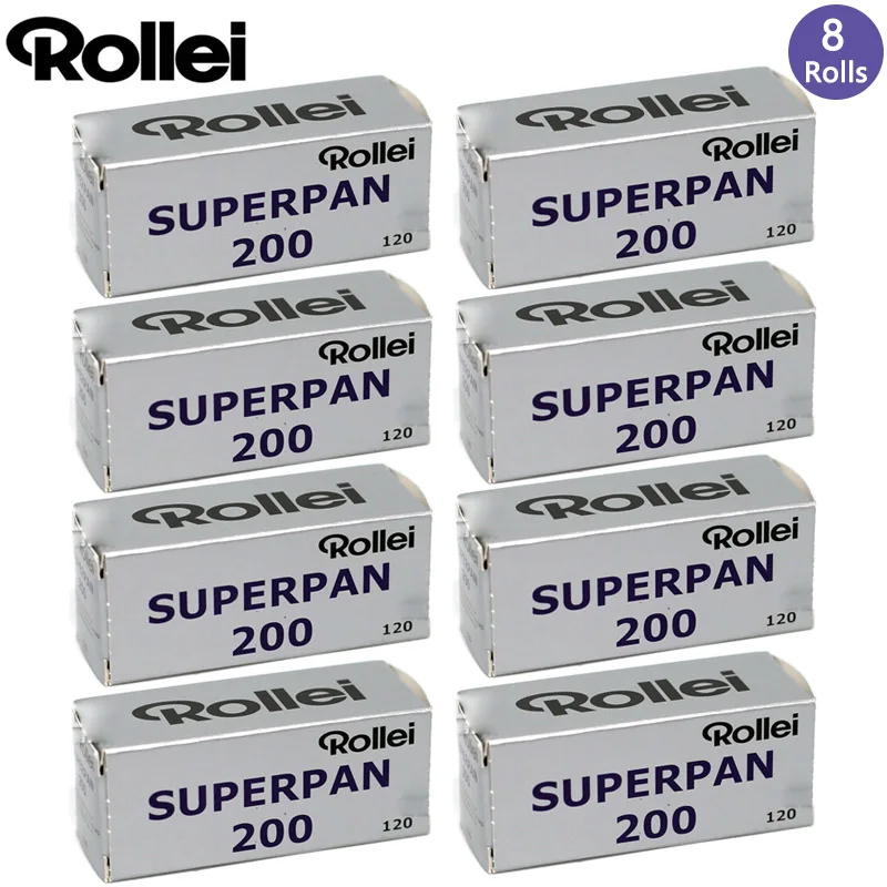 1-10 Rolls Original Rollei SUPERPAN 200 Black & White 120mm Negative Film（36 Exposures/Roll）Professional For 120 Film Camera