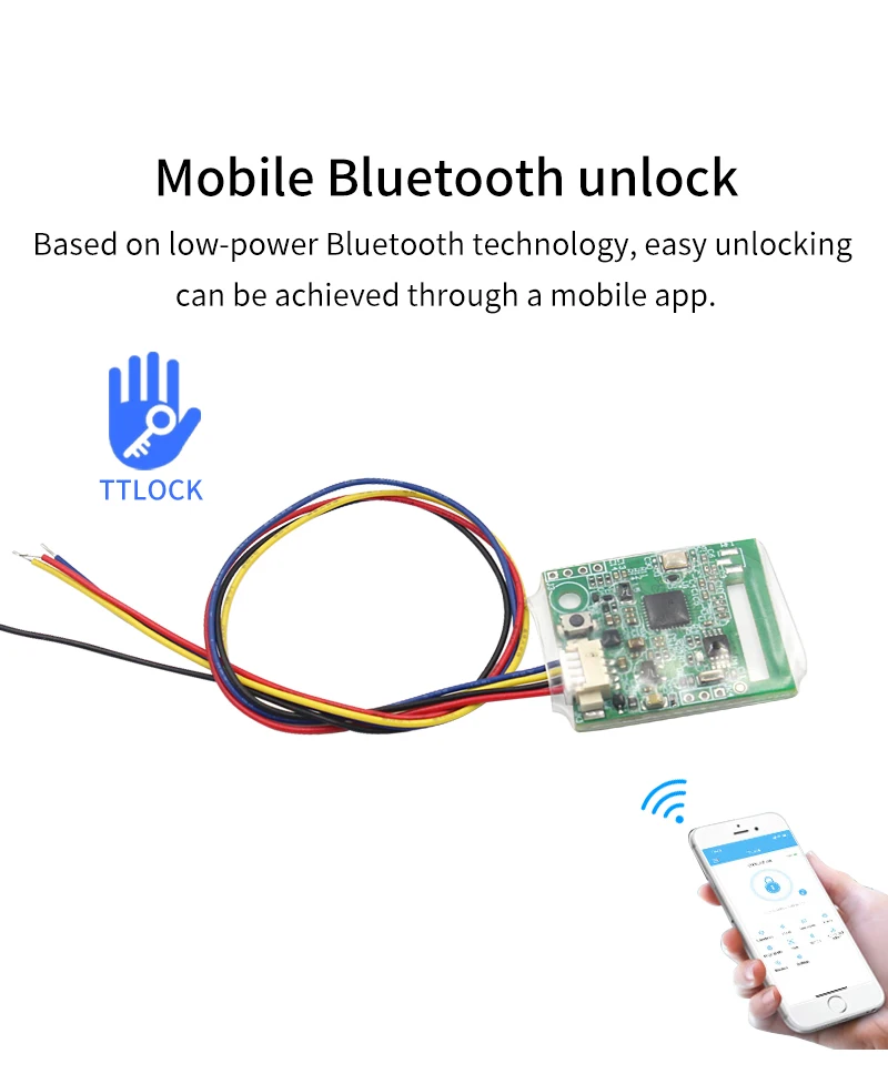 4.5-10V BLE5.0 Smart Switch Electronic Lock Module for TTLOCK APP Work with Gate