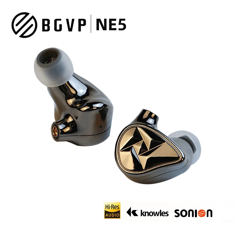 

BGVP NE5 2ES+2BA+DD EST Five Driver Tribrid In-Ear Monitor Earphones Professional Hi-res HiFi Music Headphones MMCX
