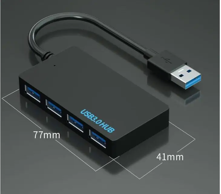 High Speed USB 3.0/Type-C Hub External 4 Ports Adapter Splitter USB Expander For Laptop PC Office Supplies