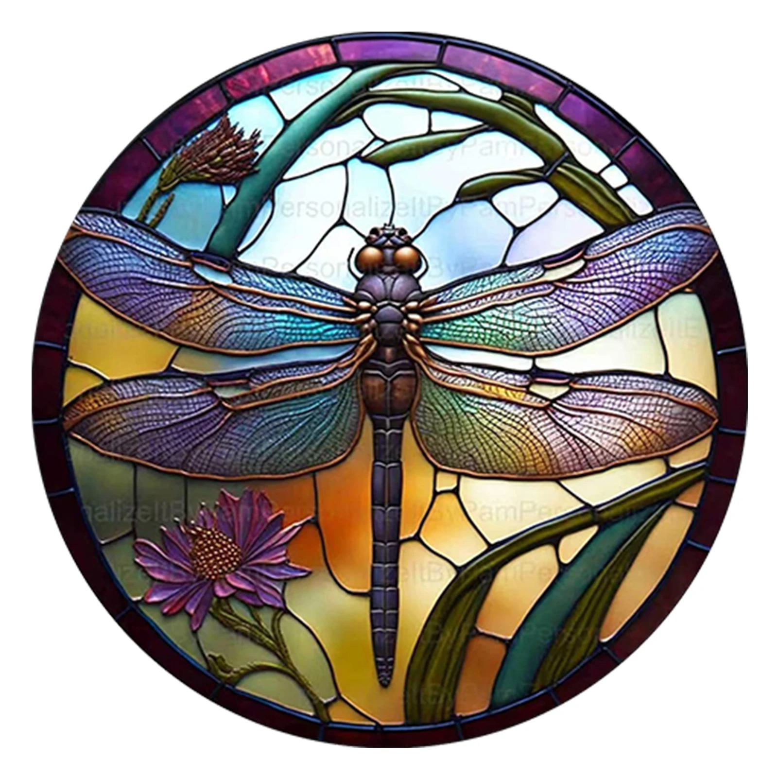 Dragonfly Decor Festival Window Statue Yard Summer Bedroom Indoor Pratico Ornamento Imitazione Vetro Piatto Acrilico Per Esterni
