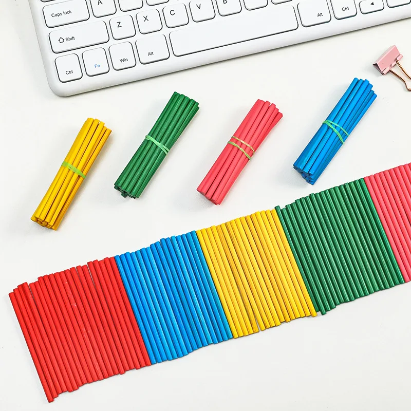 Wooden Math Teaching Toys 100Pcs/set Children Arithmetic Wooden Math Stick Teaching Aid Mathematics Calculation Enlightenment Knowledge Educational Toys