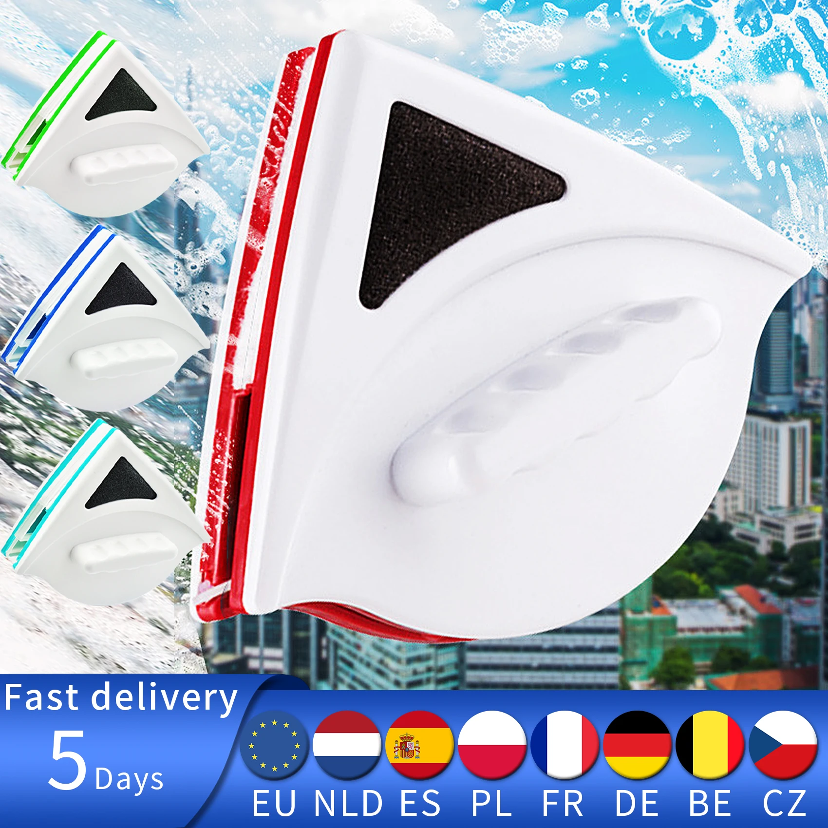 Double Side Window Wiper Glass Cleaner Brush with BEST Home