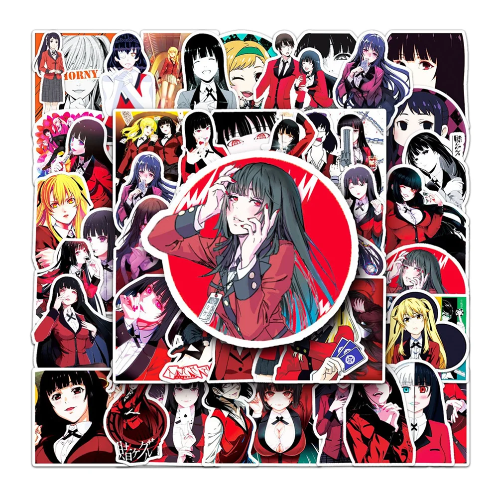 

10/30/50pcs Jabami Yumeko Cute Anime Kakegurui Graffiti Stickers For Luggage Laptop Ipad Skateboard Phone Cup Sticker Wholesale