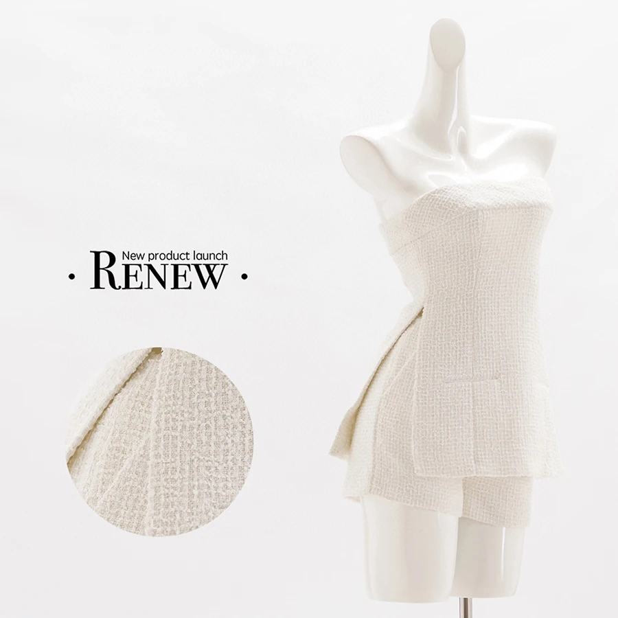 

2024 new arrive summer slash neck off shoulder backless sexy dress high quality fashion with short pants 2 sets dress