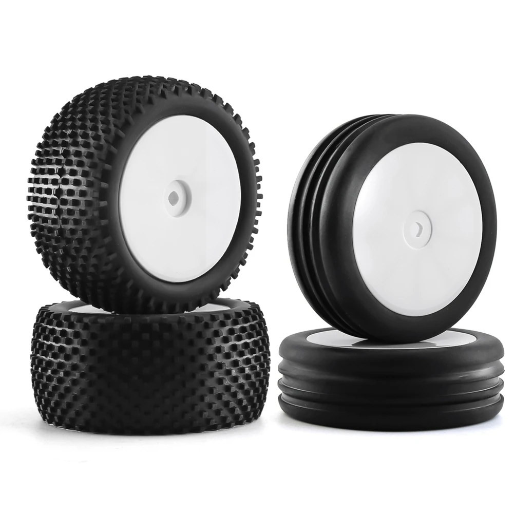 

82&87Mm 1/10 2WD RC Off-Road Buggy Car Rubber Tires Wheels Tyres for XRAY XB2 Serpent SRX2 SRX4 Traxxas Bandit Tekno