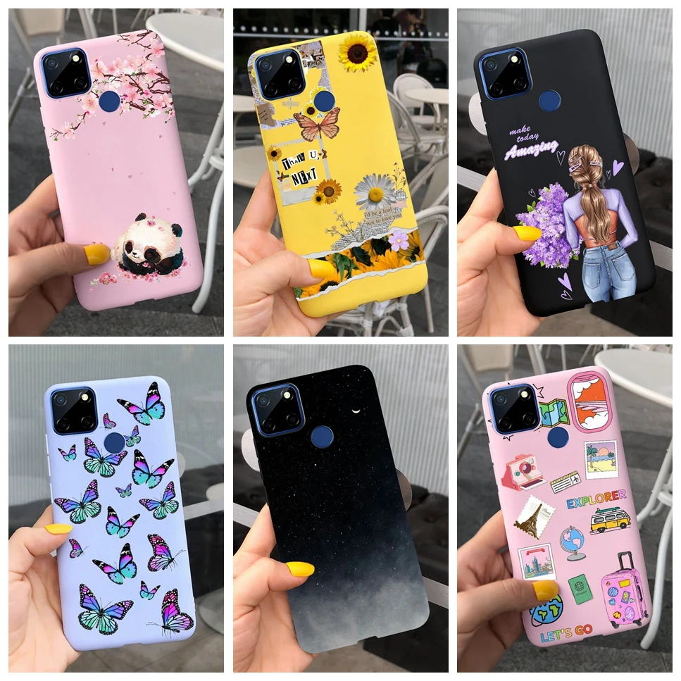 Per Realme Narzo 20 30A Custodia Antiurto Cover Posteriore Della Batteria Paraurti In Silicone Carino Di Lusso Per Oppo Realme Narzo 20 30A Custodia P