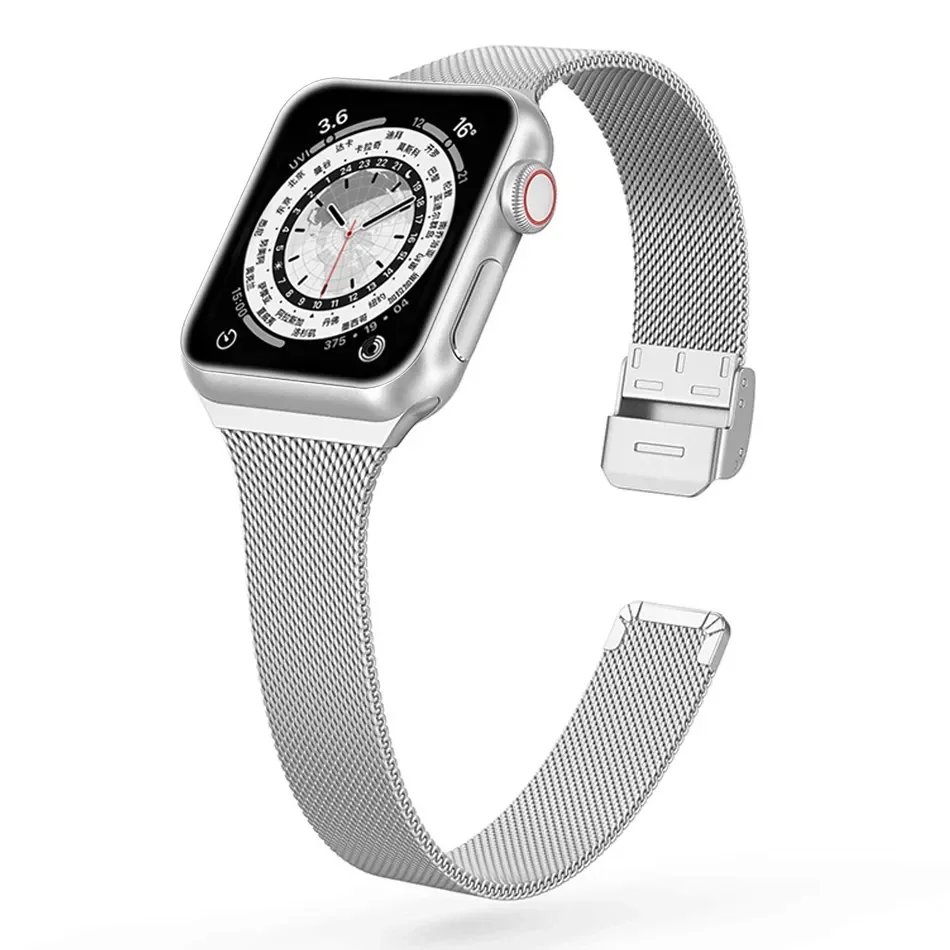 Elegant Milanese Loop Watch Band - Slim Stainless Steel Bracelet
