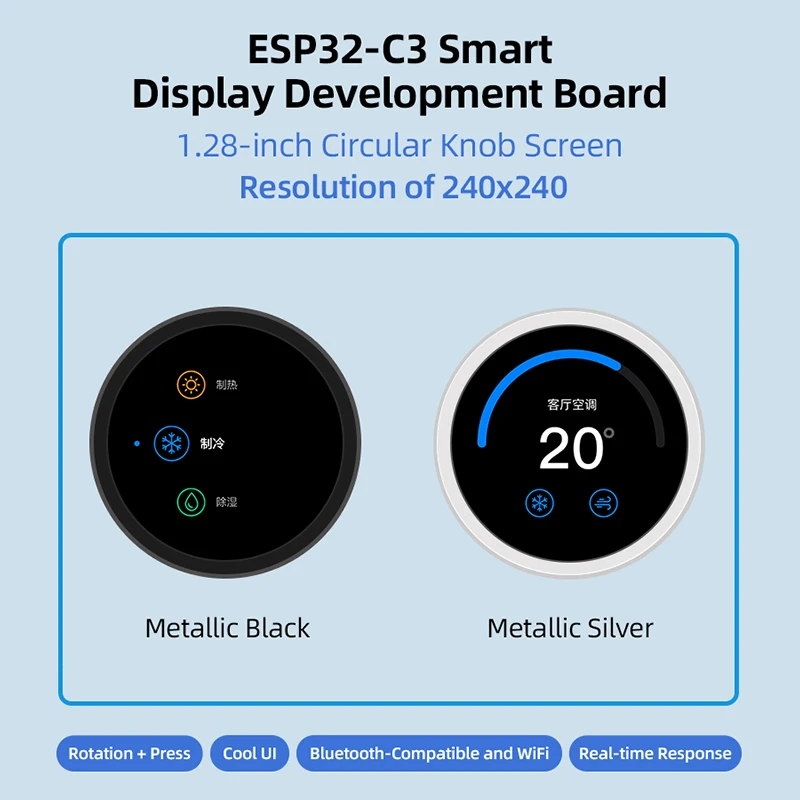 2.1/1.5/1.28 ��ġ ESP32-C3 ����Ʈ ���÷��� ESP32-C3 LVGL ���� ���� ���� ��� ��ũ�� WIFI BT ��ġ ���� ����