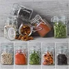 100ML Spice Jars with Airtight Hinged Lid for Spice Herb Seasoning Art Craft Storage Empty Container Small Sealed Glass Jars 3
