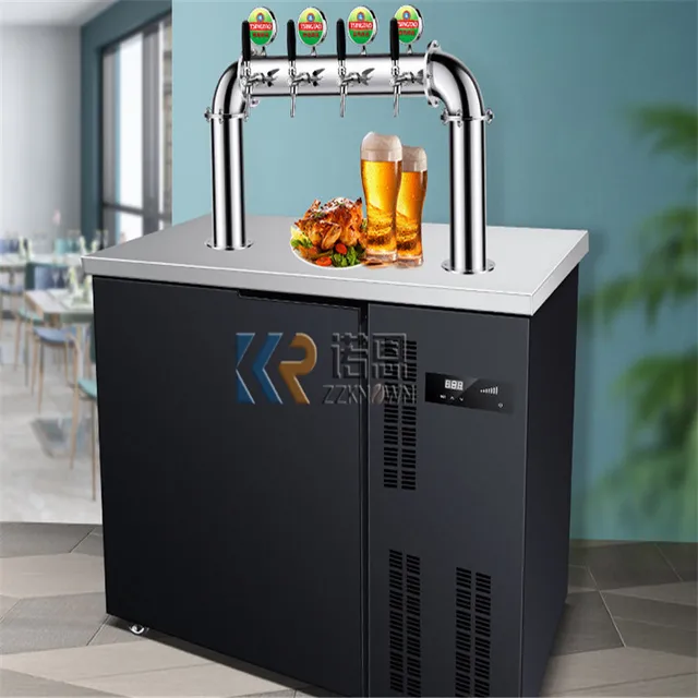 Beer Cooling Machine Beer Refrigeration Equipment Keg Cooler with Beer Dispenser Tower Kegerator Equipment