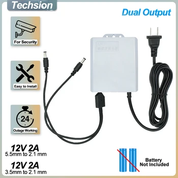 Dual Output 12V 2A UPS Monitoring Power Outage Endurance Power Supply Without Battery Security Monitoring Router Working System 1