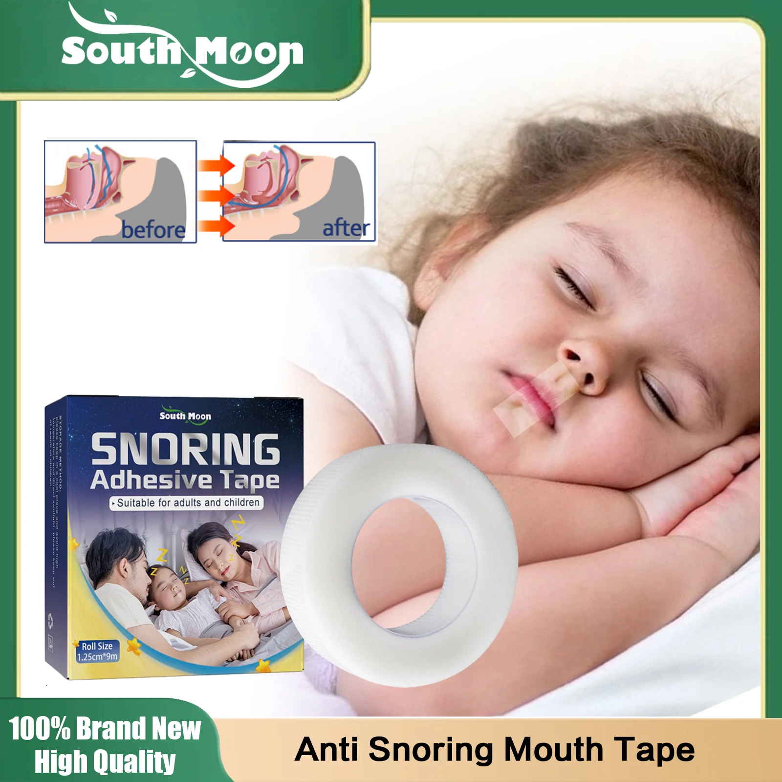 

Anti Snoring Mouth Tape Disposable Gentle Mouth Correction Sticker For Better Nose Breathing Improve Nighttime Sleep Stop Snore