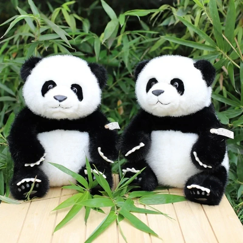High Quality Handmade Adorable HuaHua Giant Panda Plushie Doll Cute Stuffed Animal Lifelike Panda Baby Plush Toy Best Girls Gift