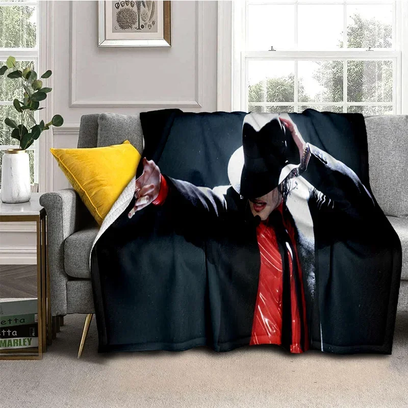 MJ King of Pop Michael Jackson Soft Flannel Blanket for Beds Bedroom Sofa Picnic,Throw Blanket for Cover Outdoors Leisure Gift