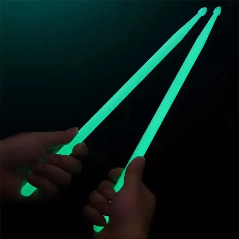 Glow-in-the-Dark Luminous Nylon Drumsticks - Fluorescent Bright Light Musical Accessory