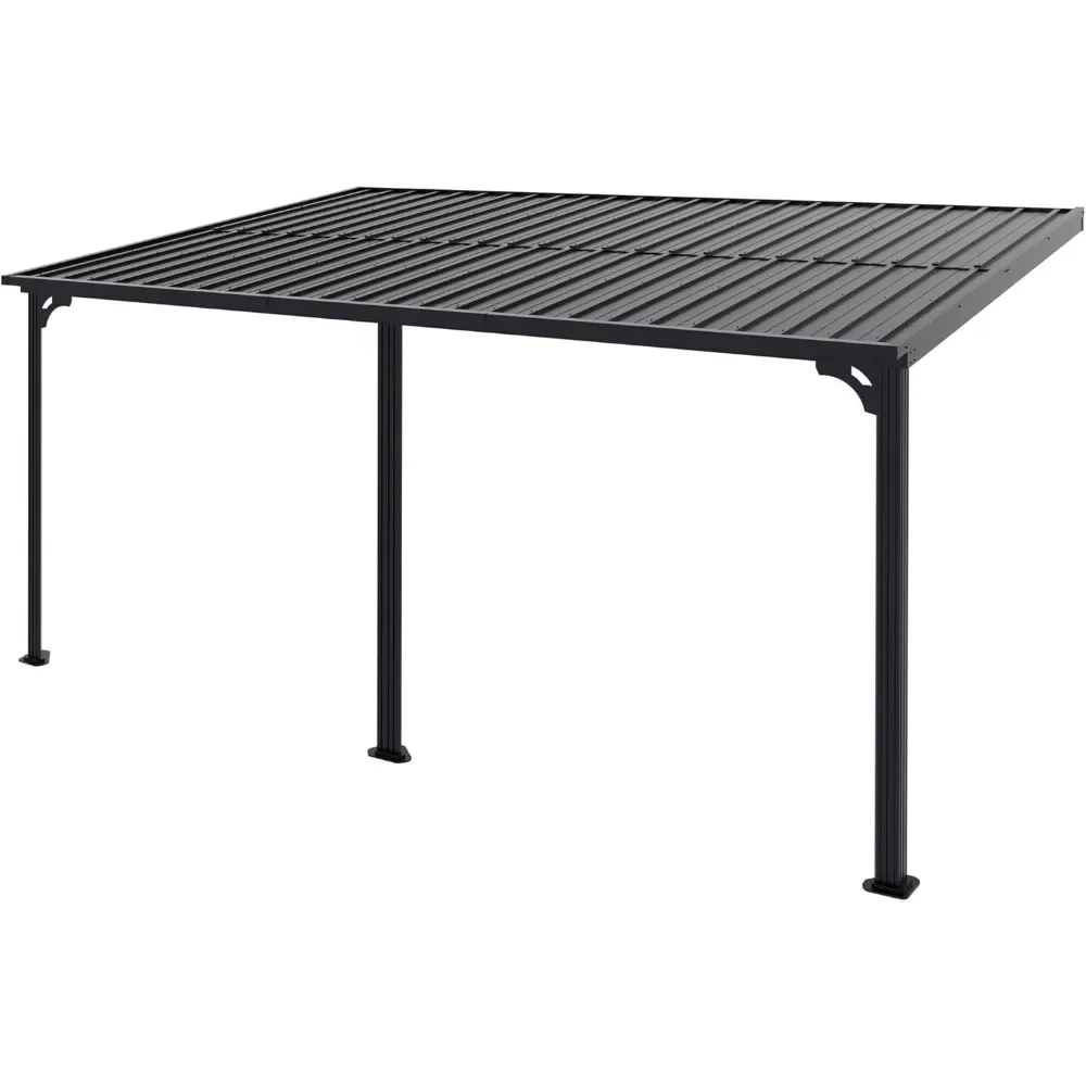 Description Picture 2 of itemGazebo, Outdoor Pergola on Clearance with Aluminum Frame, Outdoor Patio Lean to Gazebo Awnings for Deck, Porch and Backyard