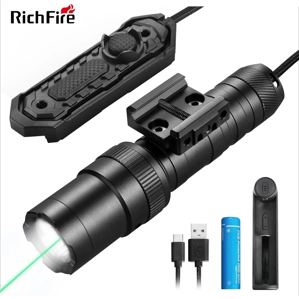 Waterproof Aluminum Tactical Flashlight for Hunting