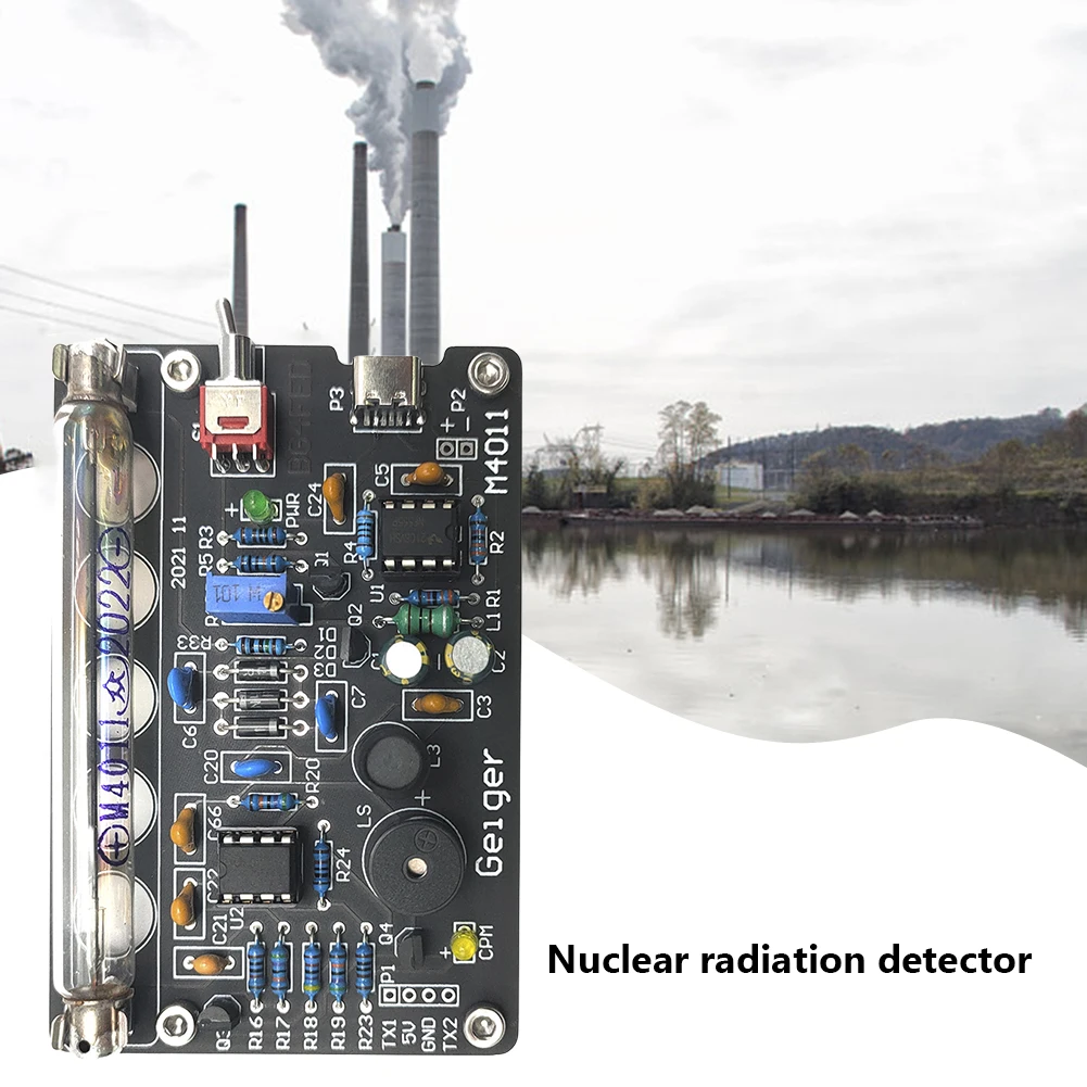 DIY Geiger Counter Kit Assembled Radiation Detector System Miller Tube Nuclear Radiation Detector Geiger Counter Kit Board