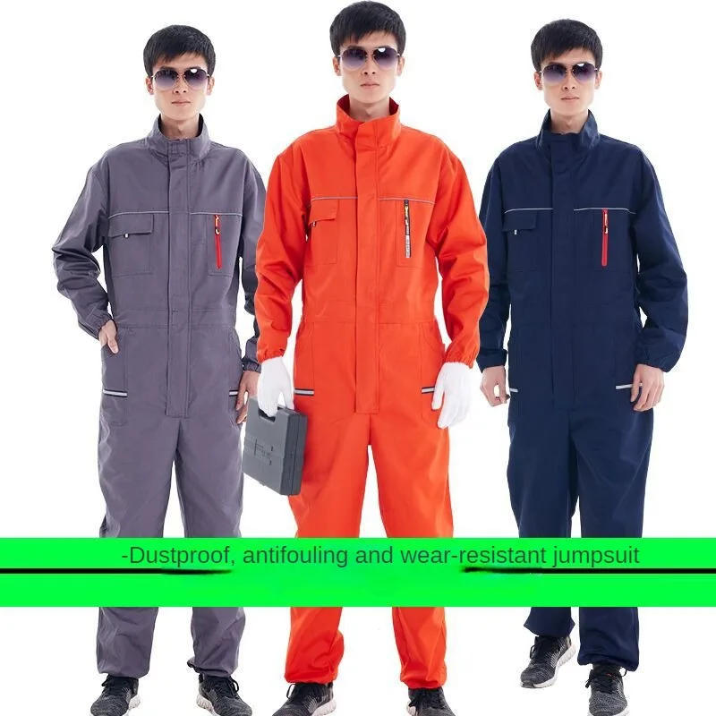 One Piece Work Trousers Dust-proof Wear-resistant Loose Car Repair Safety Coveralls Labor Protection Clothing Jumpsuit women welding and safety clothing work overalls men car repair mechanic warehouse cargo worker jumpsuit