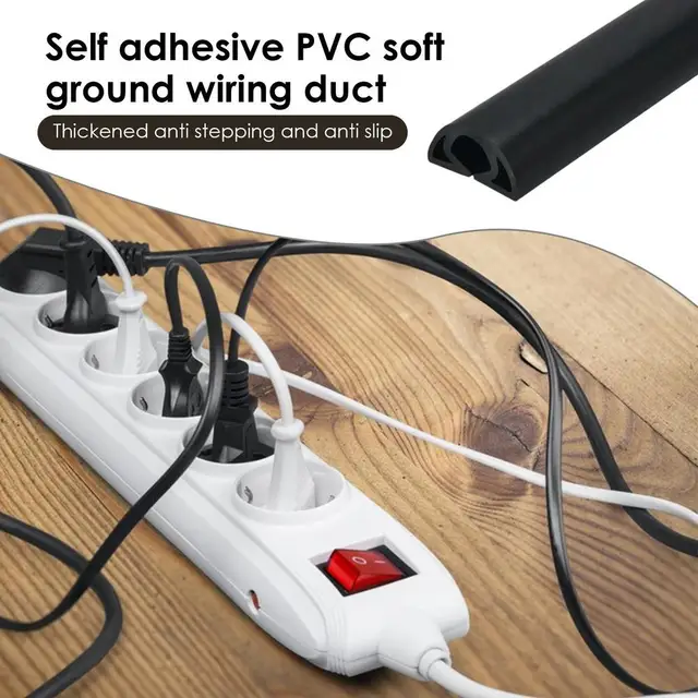 Extension Cord Cover Wiring Duct Protector Self-Adhesive Wire Hider  Supplies Wire Slot Cable Concealer Household Accessories - AliExpress