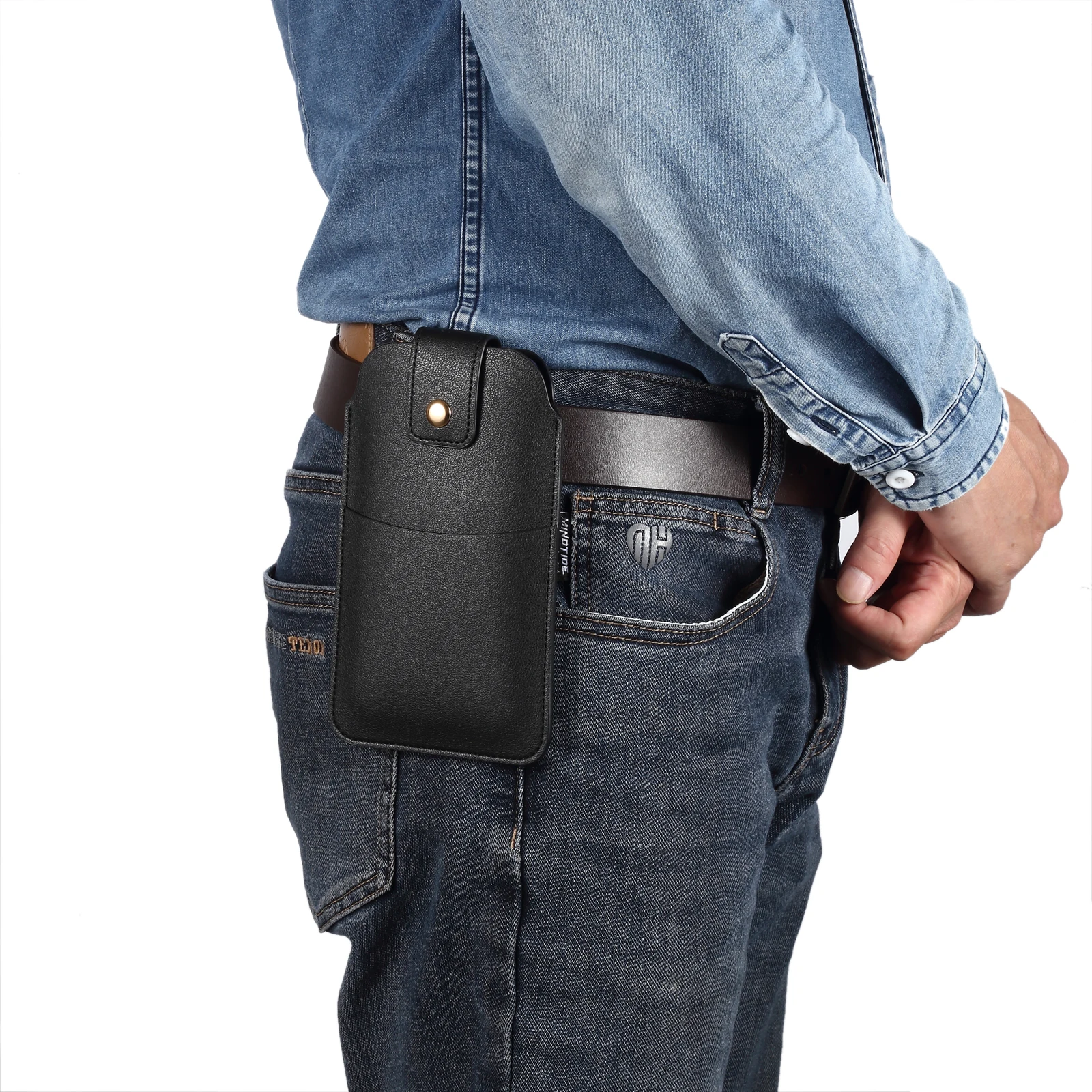 Elegant Universal PU Leather Belt Clip Phone Pouch Case