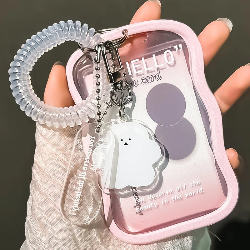 1 Set Student Slide Cover Card Set Meal Card Bus ID Protection Access Campus Credit Card Holder Card Protector