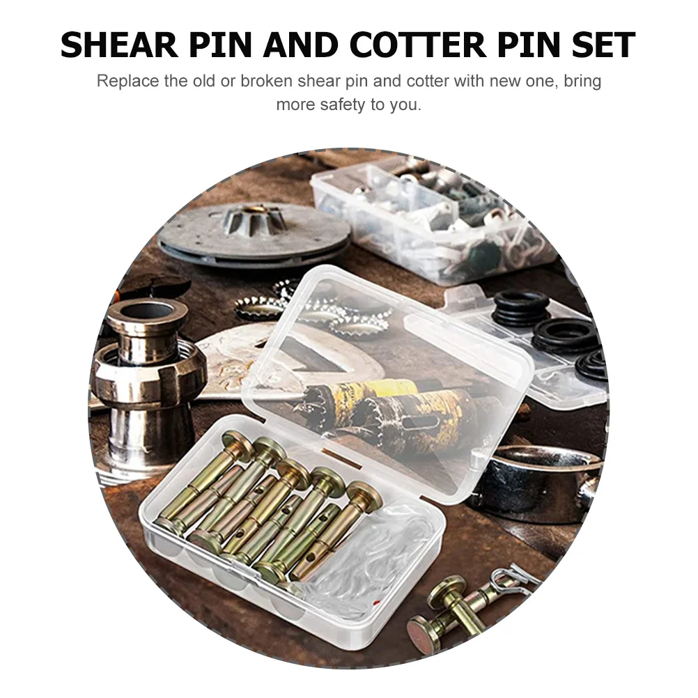 Snowplow Shear Pins Replacement Metal Blower Accessories Thrower Stainless Steel Snowblower Part and Cotter