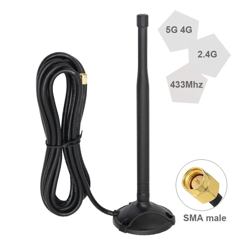 Antenna Per Telefono Cellulare Antenna Esterna 4G LTE 7 DBi Con Cavo RG174 3m E Base Magnetica - Connettore SMA Antenna Gsm - Foto 11