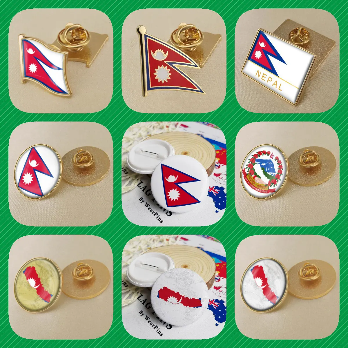 NepalNepaleseMapFlagNationalEmblemBroochesBadgesLapelPins.jpg