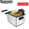 110V Stainless Steel Single Double Tank 5L Electric Deep Fryer Smokeless French Fries Chicken Frying Pot Grill Mini Hotpot Oven 1