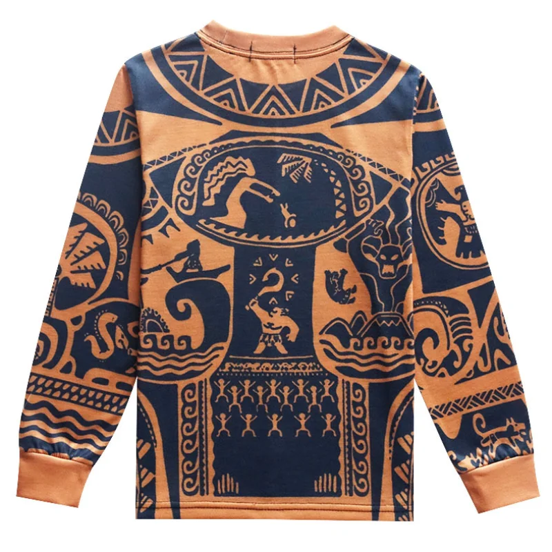 Cosplay Jumpsuit Superhero Cosplay Costume Kids Cosplay Costume Hot Moana Pajamas Maui Baby Clothes Vaiana Cosplay Winter Child Boutique Clothing Children Costume Toddler Boys SleepWear 3-10Y