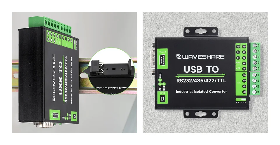 FT232RNL USB TO RS232/485/422/TTL Interface Converter Industrial Isolation Alumi