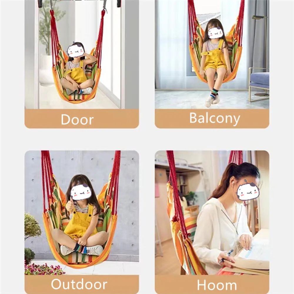Camping hammock hammock straps camping accessories outdoor hammock swing hammock swing chair hammock rope hammock fittings Camping Hammock Portable Outdoor Canvas Hanging Bed Single Person Garden with Straps Bag for Patio