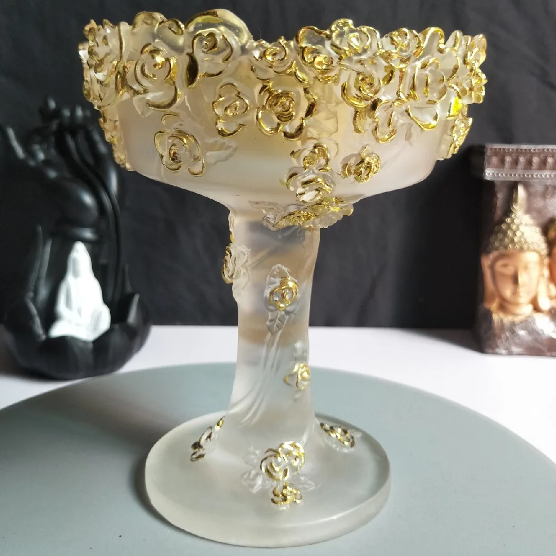 

Home Living Room Multi-Functional Glass Ornament: Fruit Plate, Vase Middle East Aromatherapy Fine Gifts Support Customized