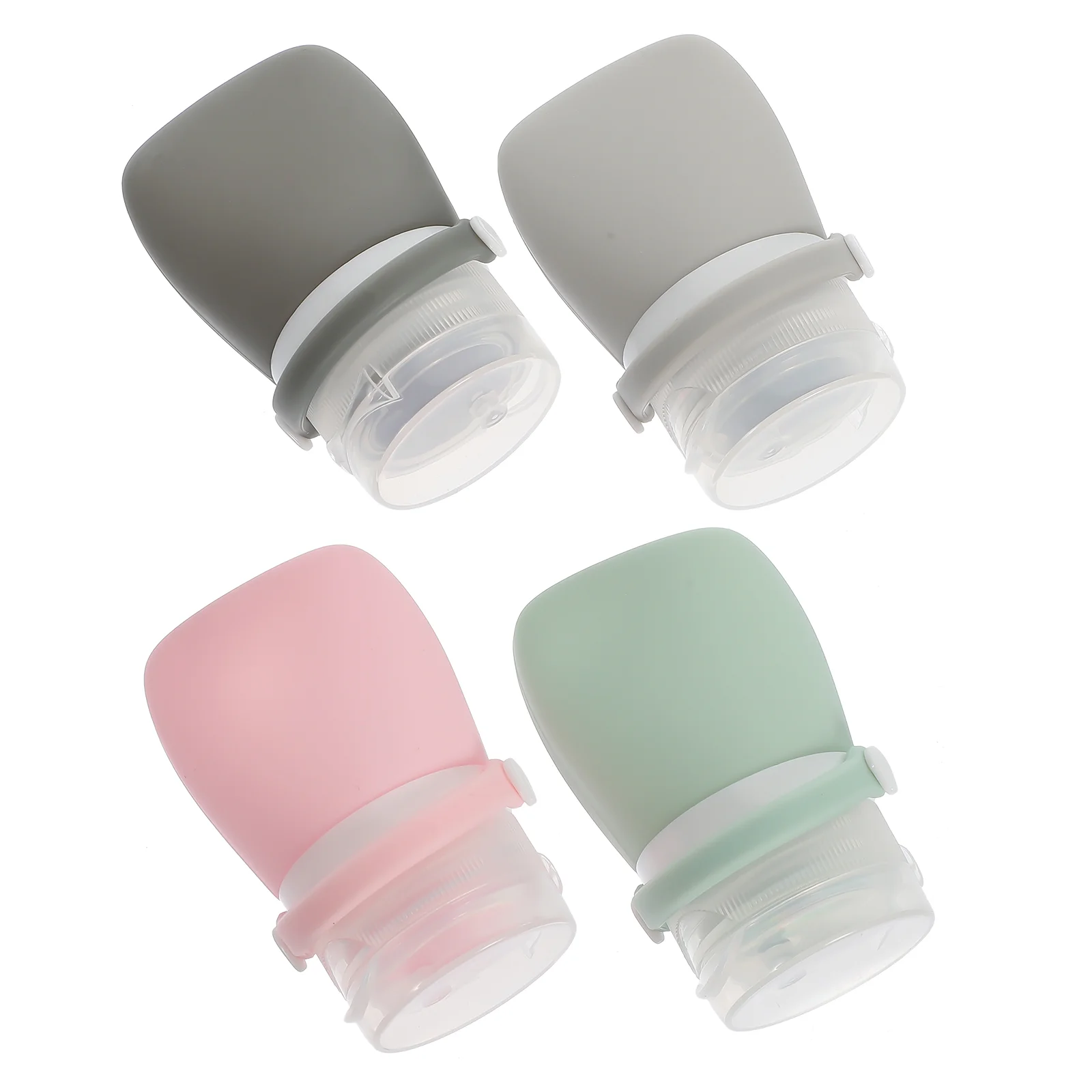 

4 Pcs Bottled Shampoo Travel Container Lotion Bottles Essential Silica Gel Silicone Toiletries