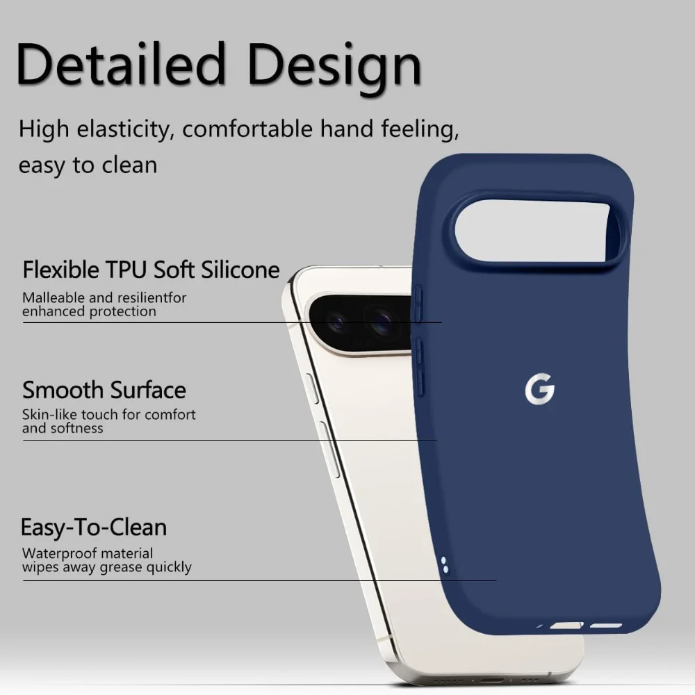 Premium Liquid Silicone Protective Phone Case with Raised Lens Guard and Anti-Drop Design